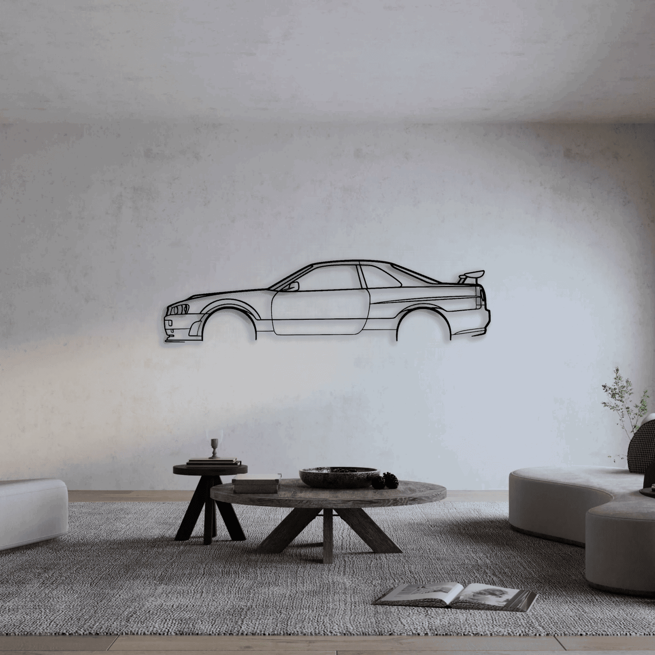 NISSAN R34 METAL WALL ART - DopeCars