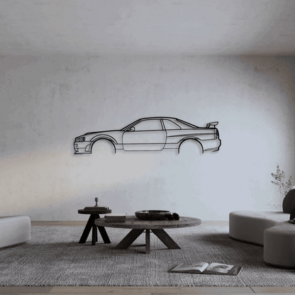 NISSAN R34 METAL WALL ART - DopeCars