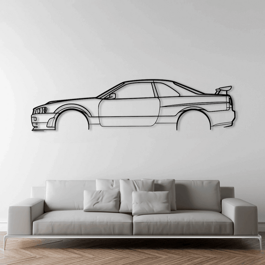 NISSAN R34 METAL WALL ART - DopeCars