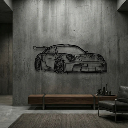 Porsche 911 (992) GT3 RS Angle Metal Wall Art