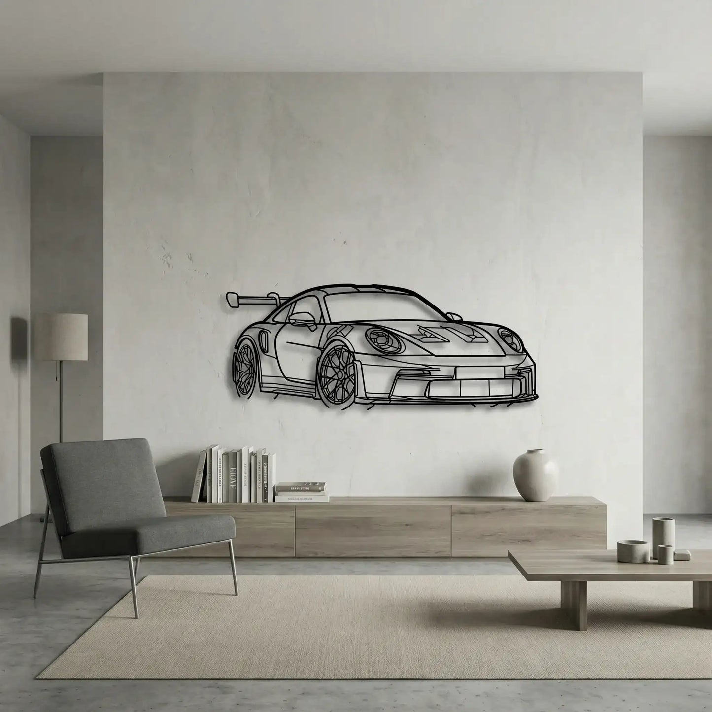 Porsche 911 (992) GT3 RS Angle Metal Wall Art