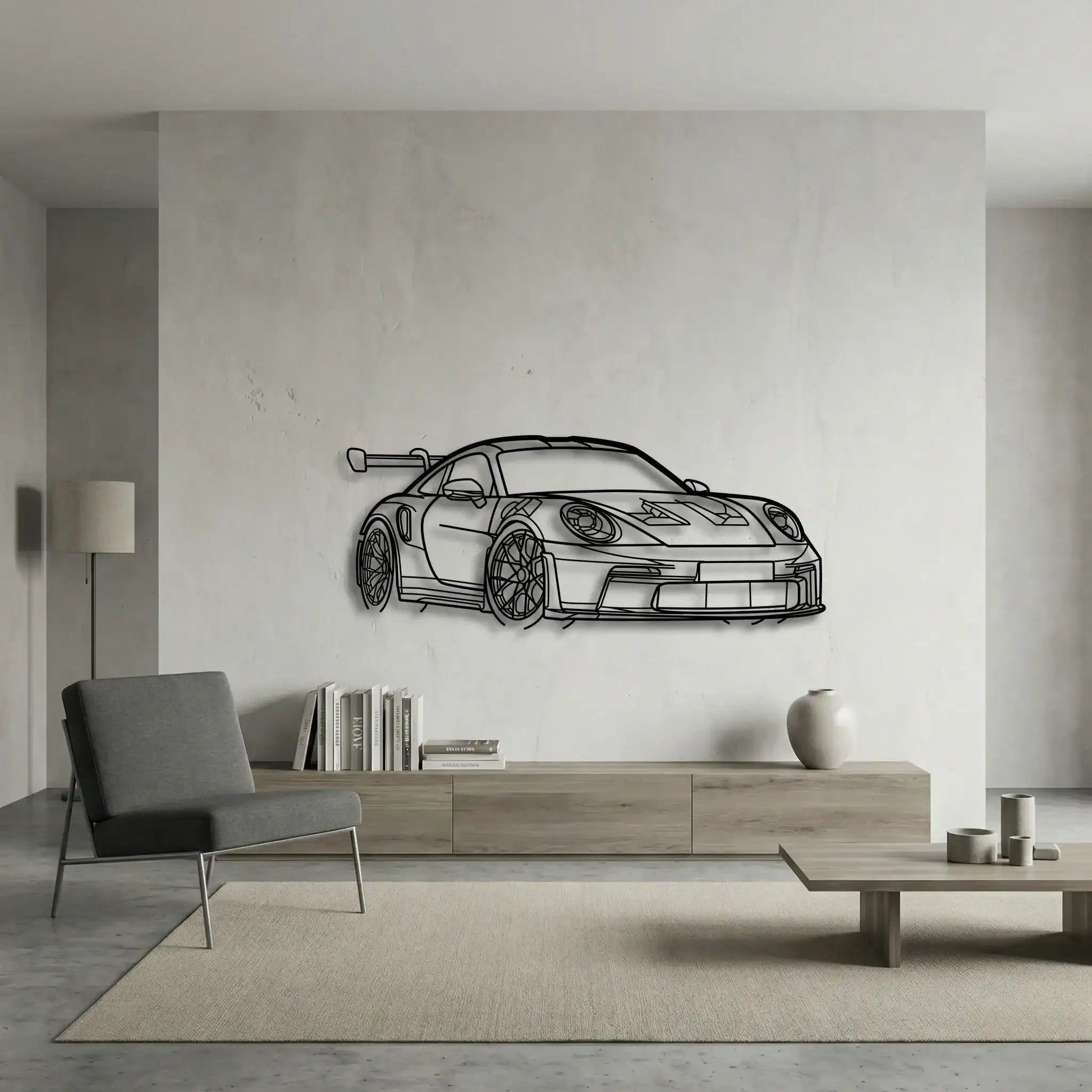 Porsche 911 (992) GT3 RS Angle Metal Wall Art