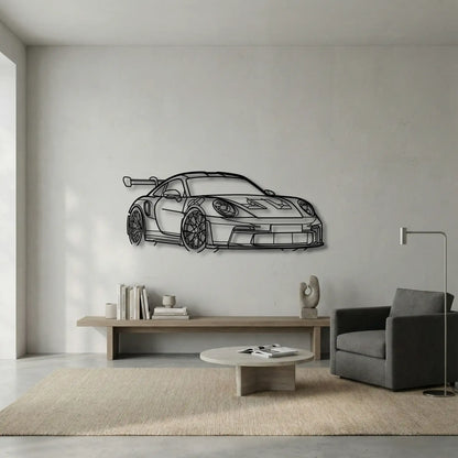 Porsche 911 (992) GT3 RS Angle Metal Wall Art