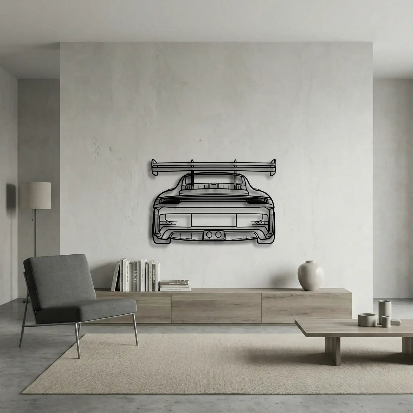 Porsche 911 (992) GT3 RS Back Metal Wall Art