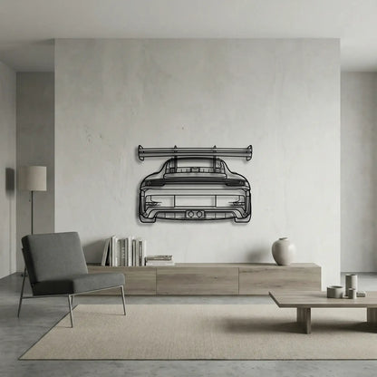 Porsche 911 (992) GT3 RS Back Metal Wall Art