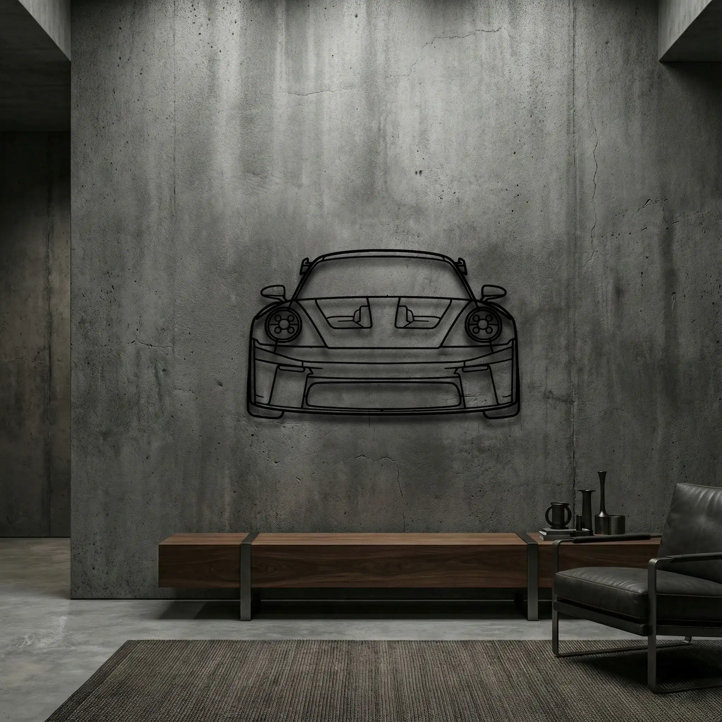 Porsche 911 (992) GT3 RS Front Metal Wall Art
