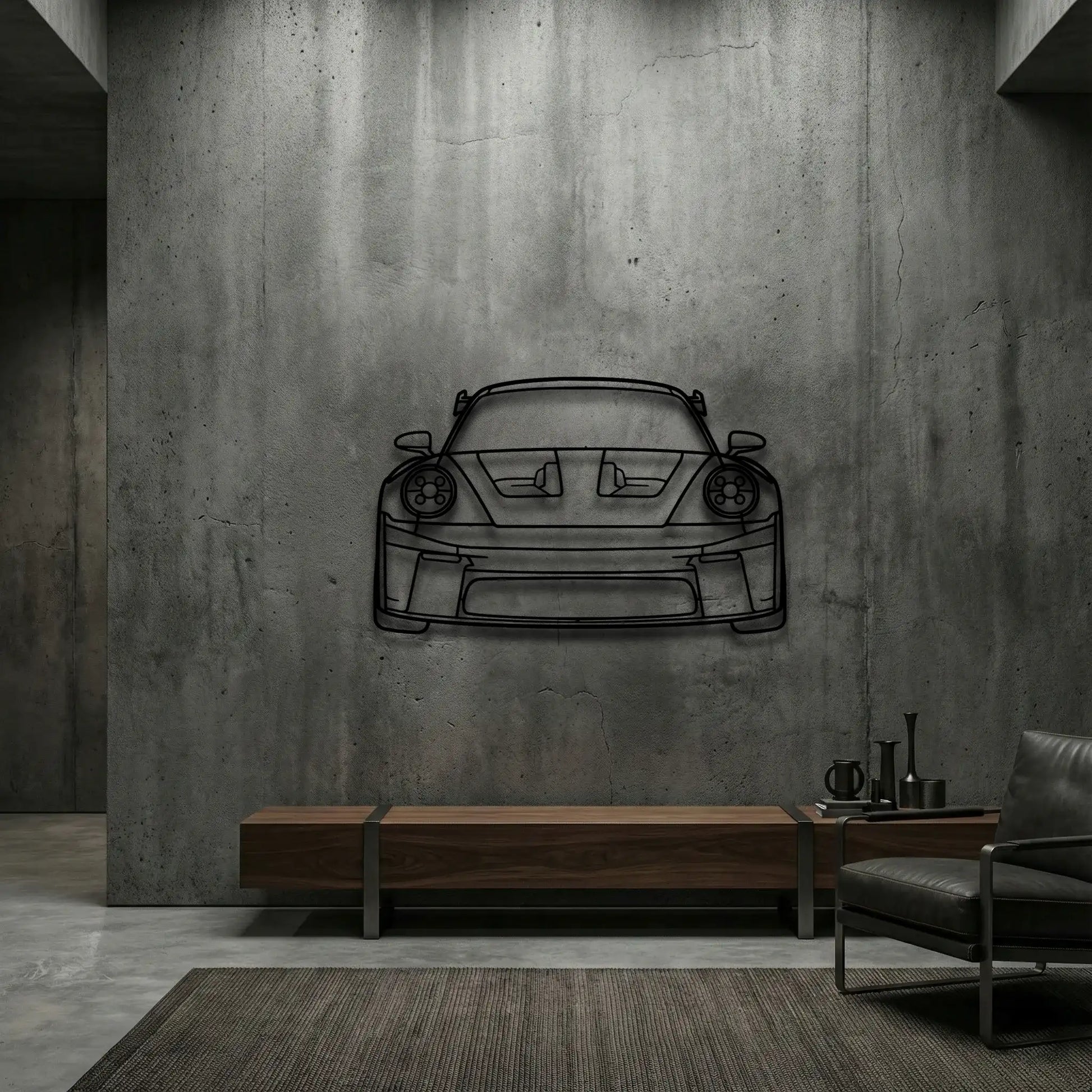 Porsche 911 (992) GT3 RS Front Metal Wall Art