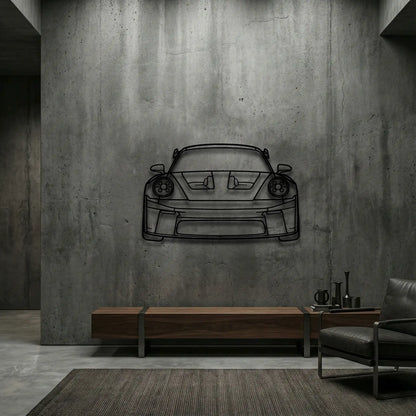 Porsche 911 (992) GT3 RS Front Metal Wall Art
