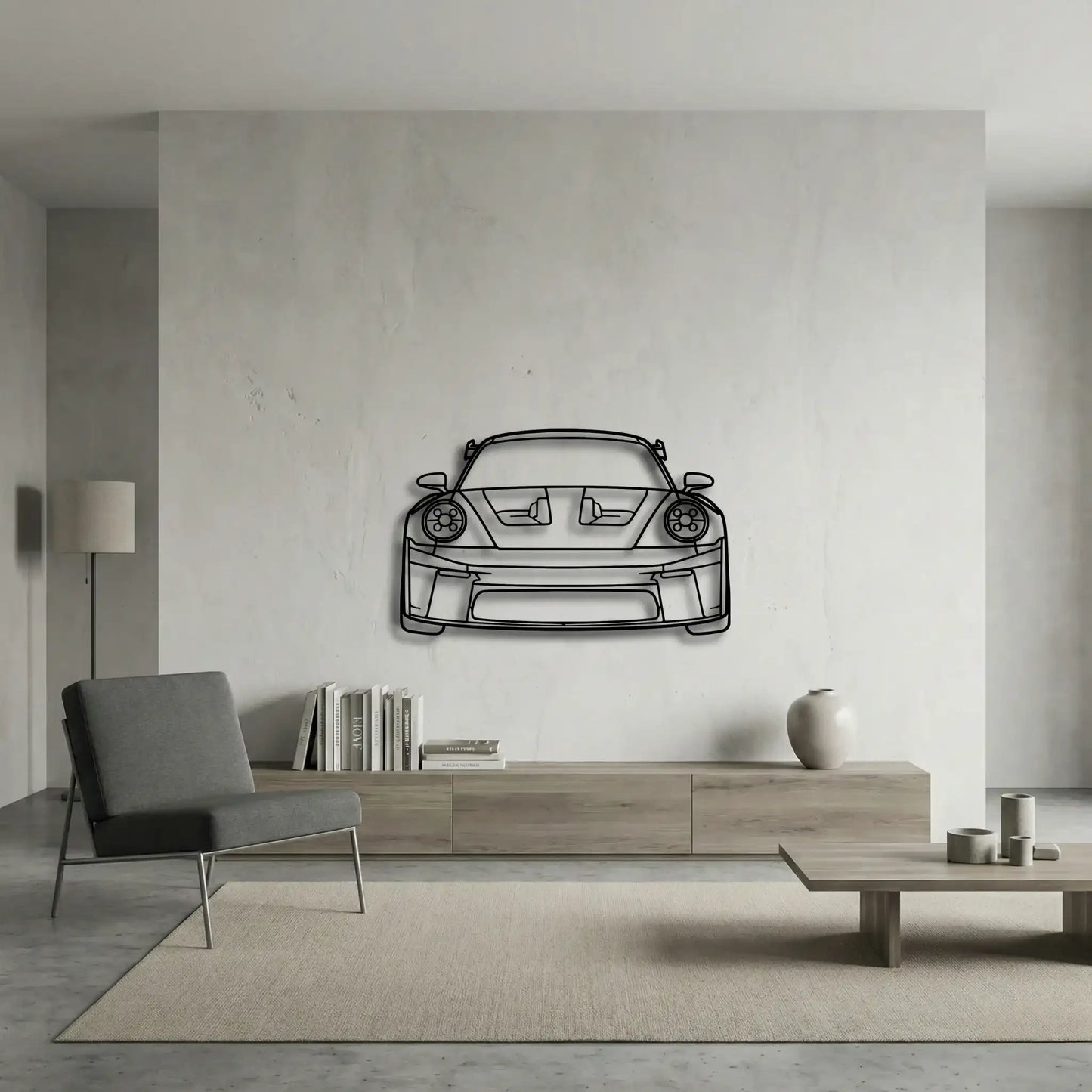 Porsche 911 (992) GT3 RS Front Metal Wall Art