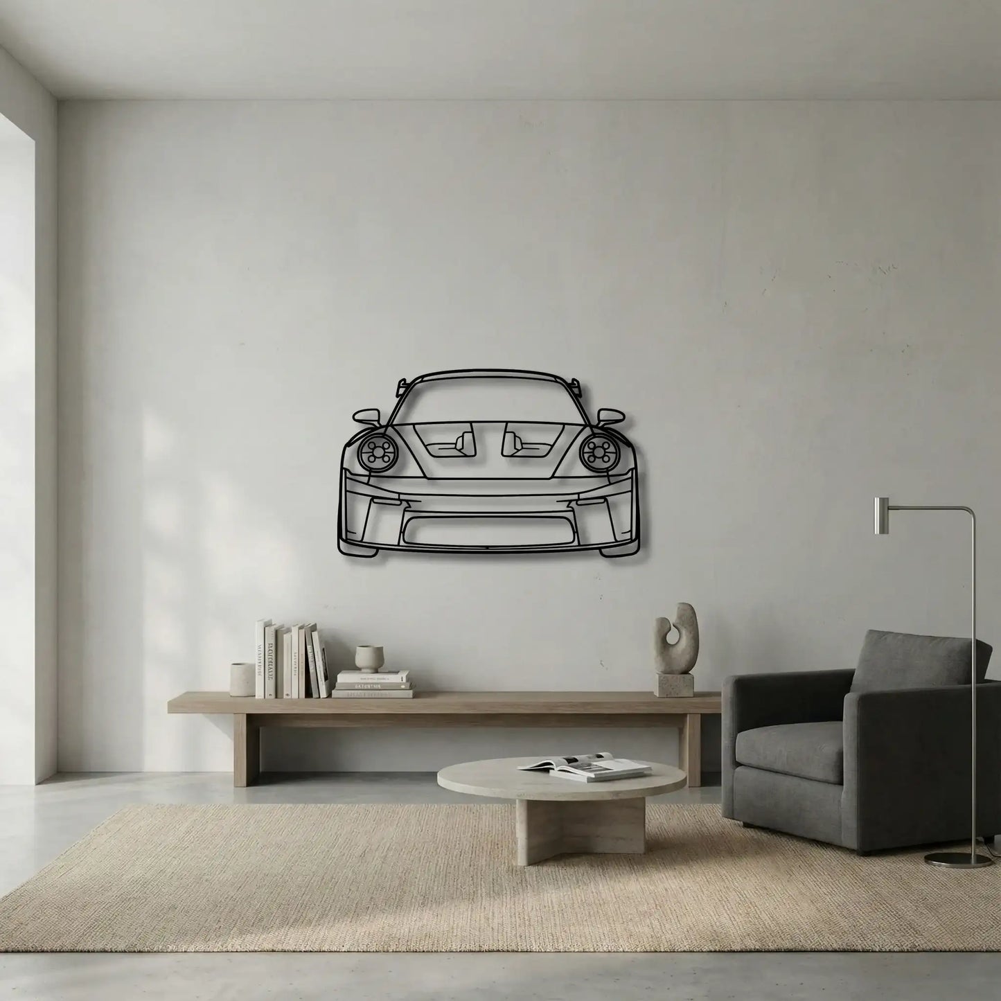 Porsche 911 (992) GT3 RS Front Metal Wall Art