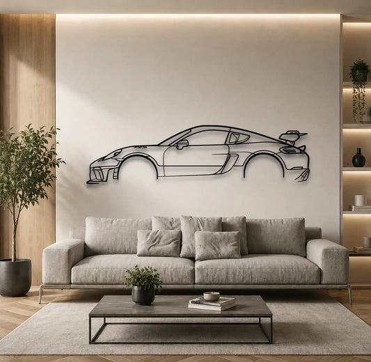 Porsche 718 Cayman GT4 RS (982) Metal Wall Art - DopeCars