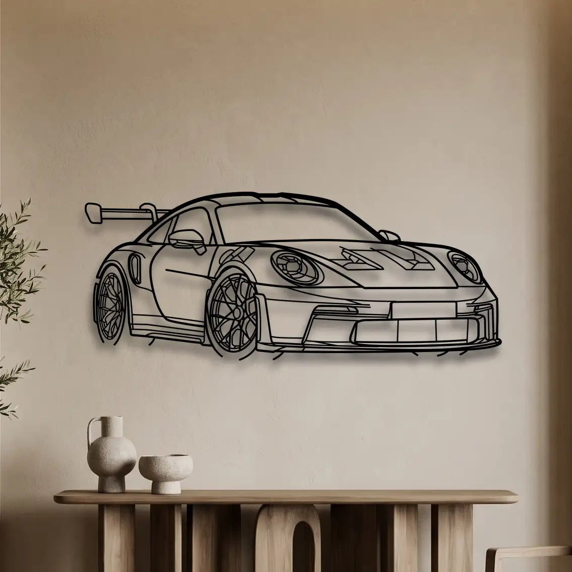 Porsche 911 (992) GT3 RS Angle Metal Wall Art - DopeCars