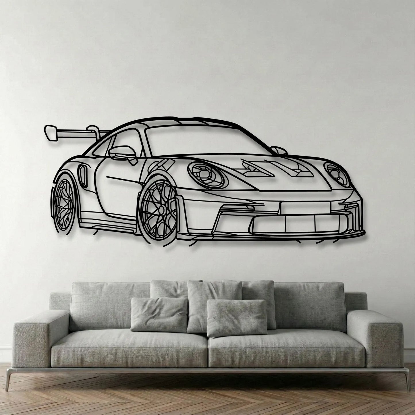 Porsche 911 (992) GT3 RS Angle Metal Wall Art - DopeCars