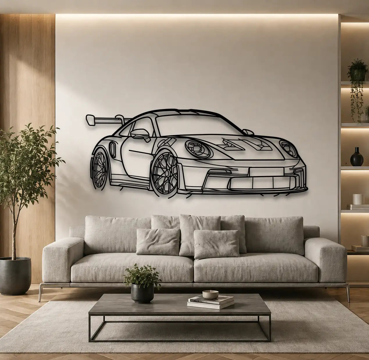 Porsche 911 (992) GT3 RS Angle Metal Wall Art - DopeCars