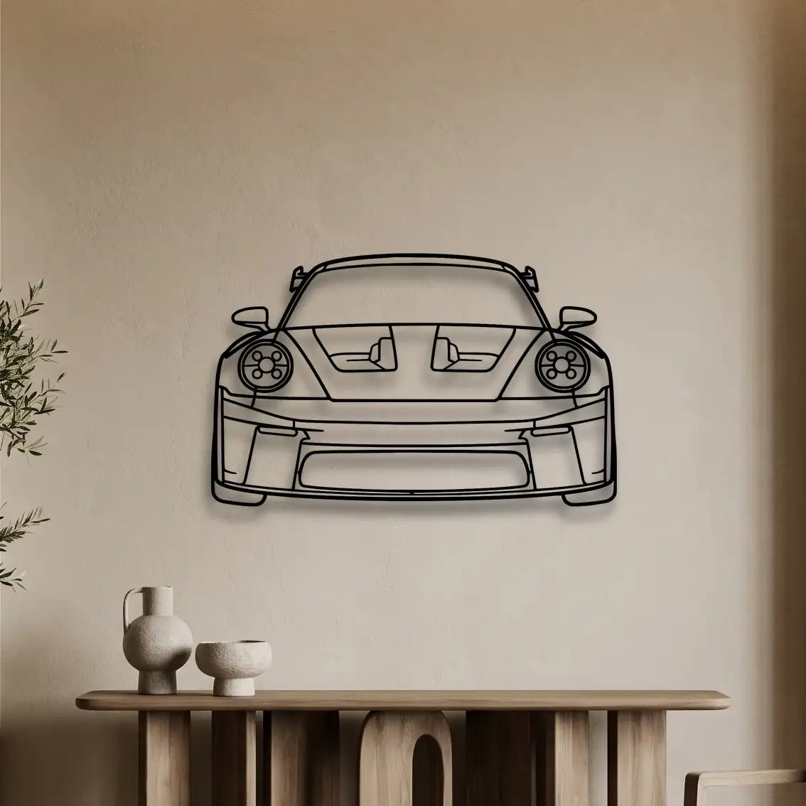 Porsche 911 (992) GT3 RS Front Metal Wall Art - DopeCars