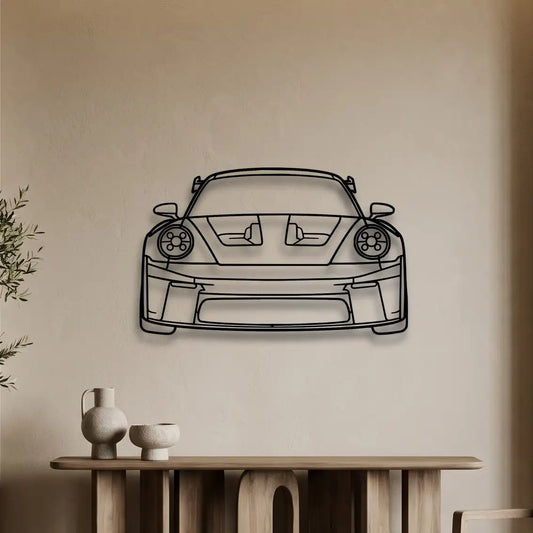 Porsche 911 (992) GT3 RS Front Metal Wall Art - DopeCars