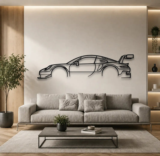 Porsche 911 RSR (991) Metal Wall Art - DopeCars