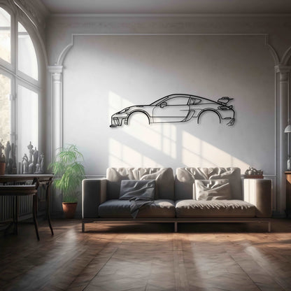 Porsche 718 Cayman GT4 RS (982) METAL WALL ART - DopeCars