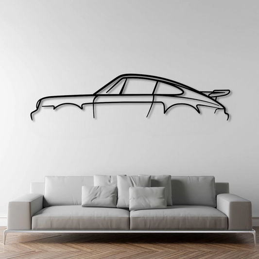 Porsche 911 930 Turbo Standard Metal Wall Art - DopeCars