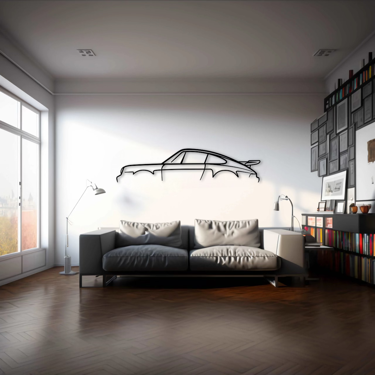 Porsche 911 930 Turbo Standard Metal Wall Art - DopeCars