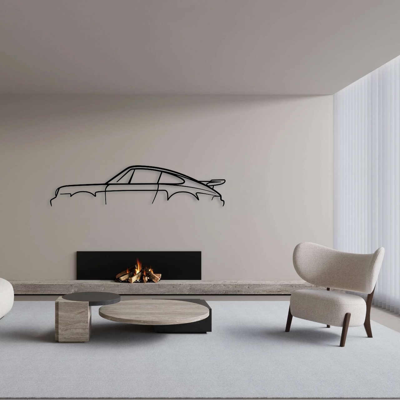Porsche 911 930 Turbo Standard Metal Wall Art - DopeCars