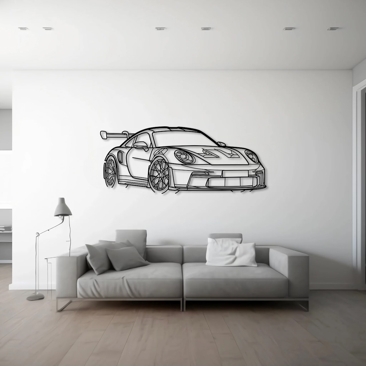 Porsche 911 (992) GT3 RS Angle Metal Wall Art - DopeCars