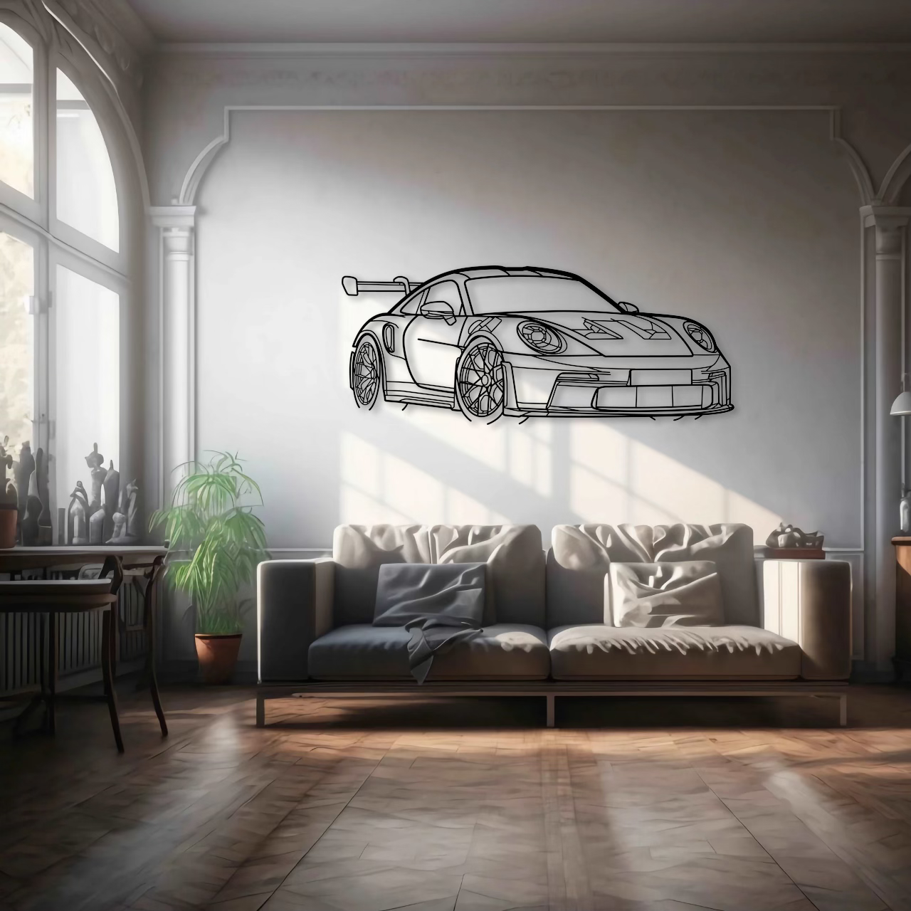 Porsche 911 (992) GT3 RS Angle Metal Wall Art - DopeCars