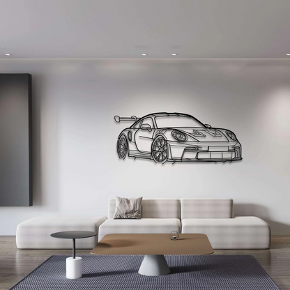 Porsche 911 (992) GT3 RS Angle Metal Wall Art - DopeCars