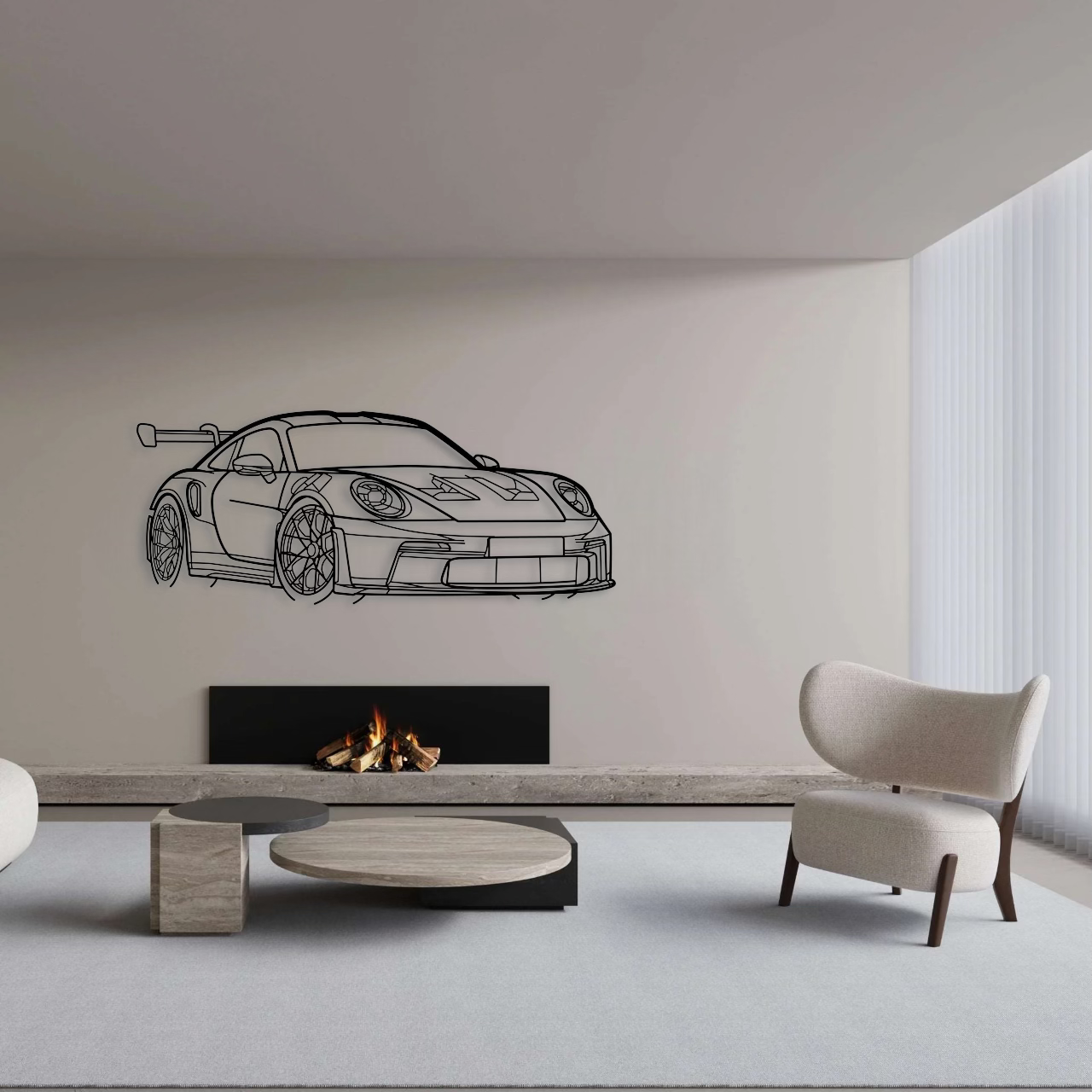 Porsche 911 (992) GT3 RS Angle Metal Wall Art - DopeCars