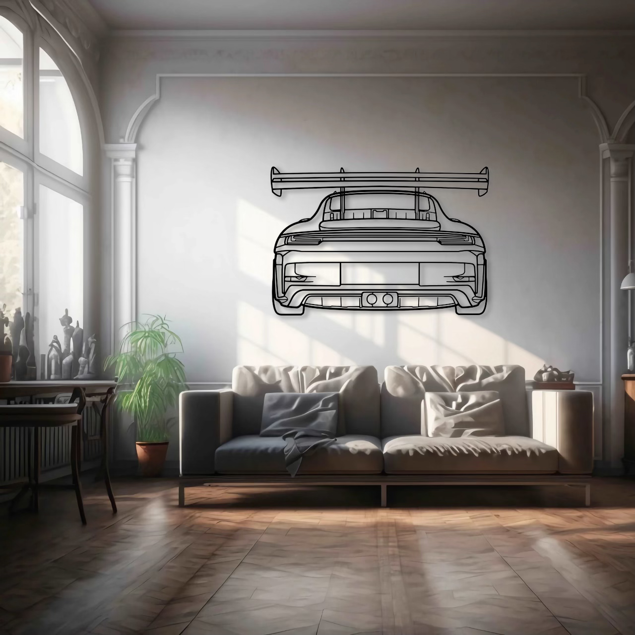 Porsche 911 (992) GT3 RS Back Metal Wall Art - DopeCars