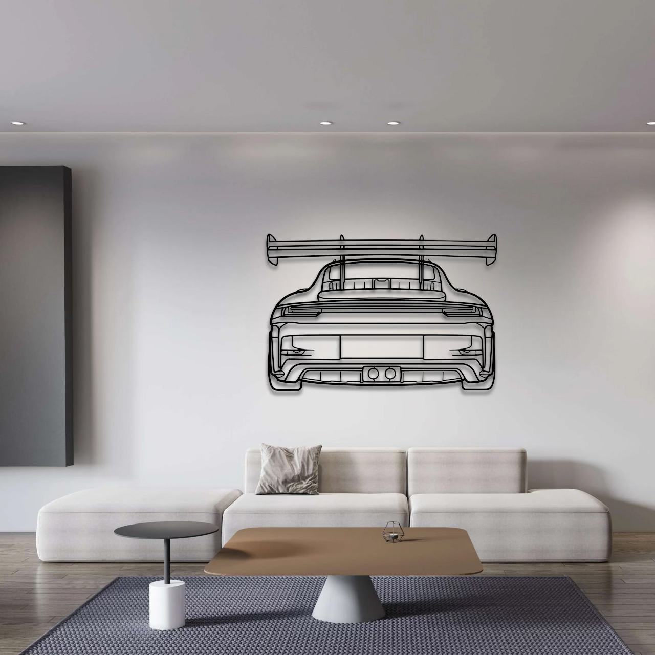 Porsche 911 (992) GT3 RS Back Metal Wall Art - DopeCars