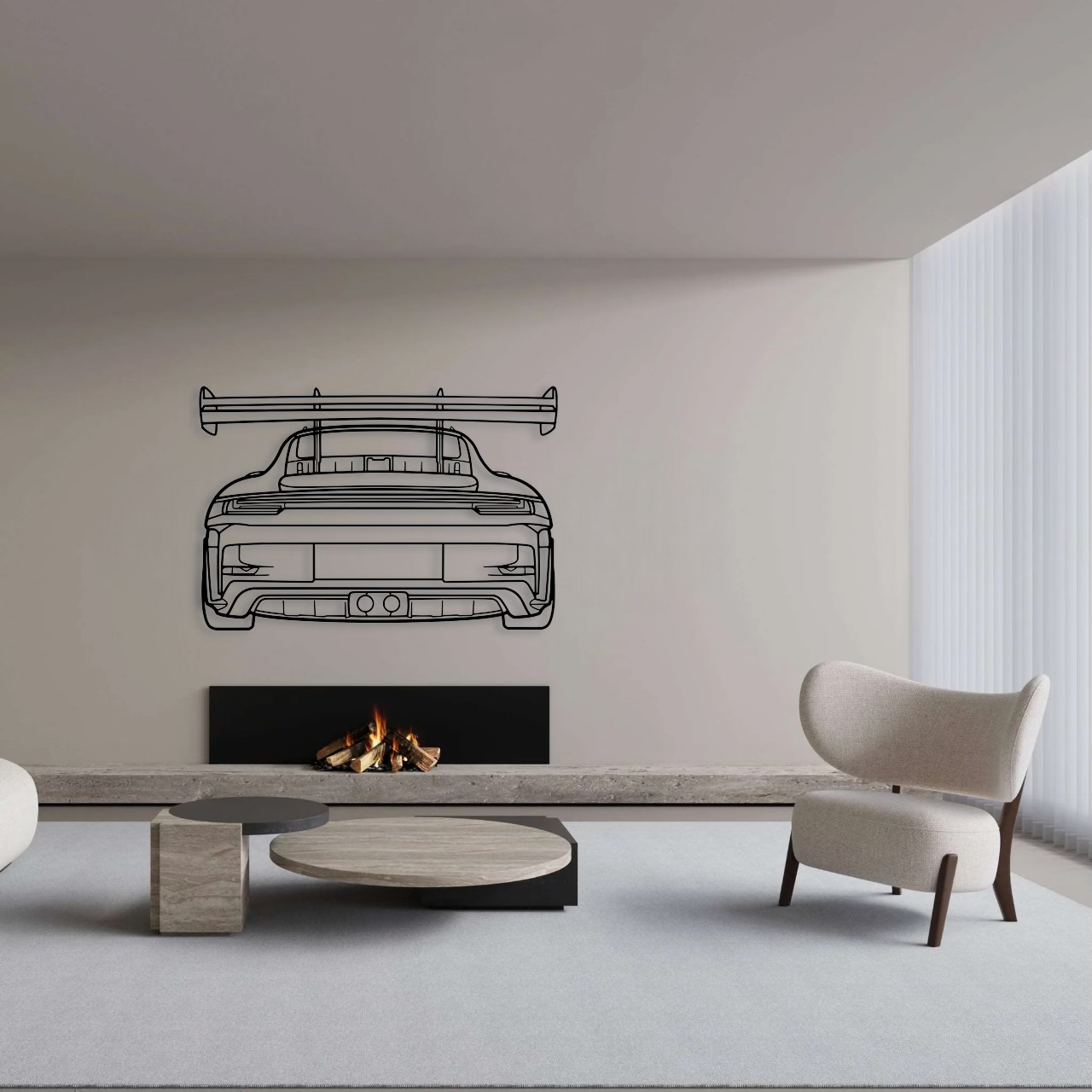 Porsche 911 (992) GT3 RS Back Metal Wall Art - DopeCars