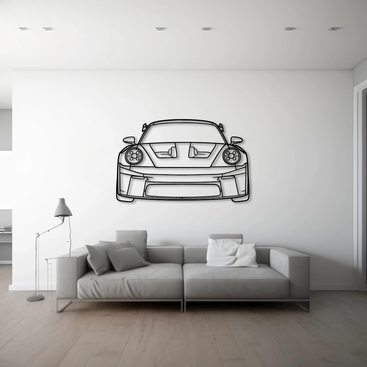 Porsche 911 (992) GT3 RS Front Metal Wall Art - DopeCars