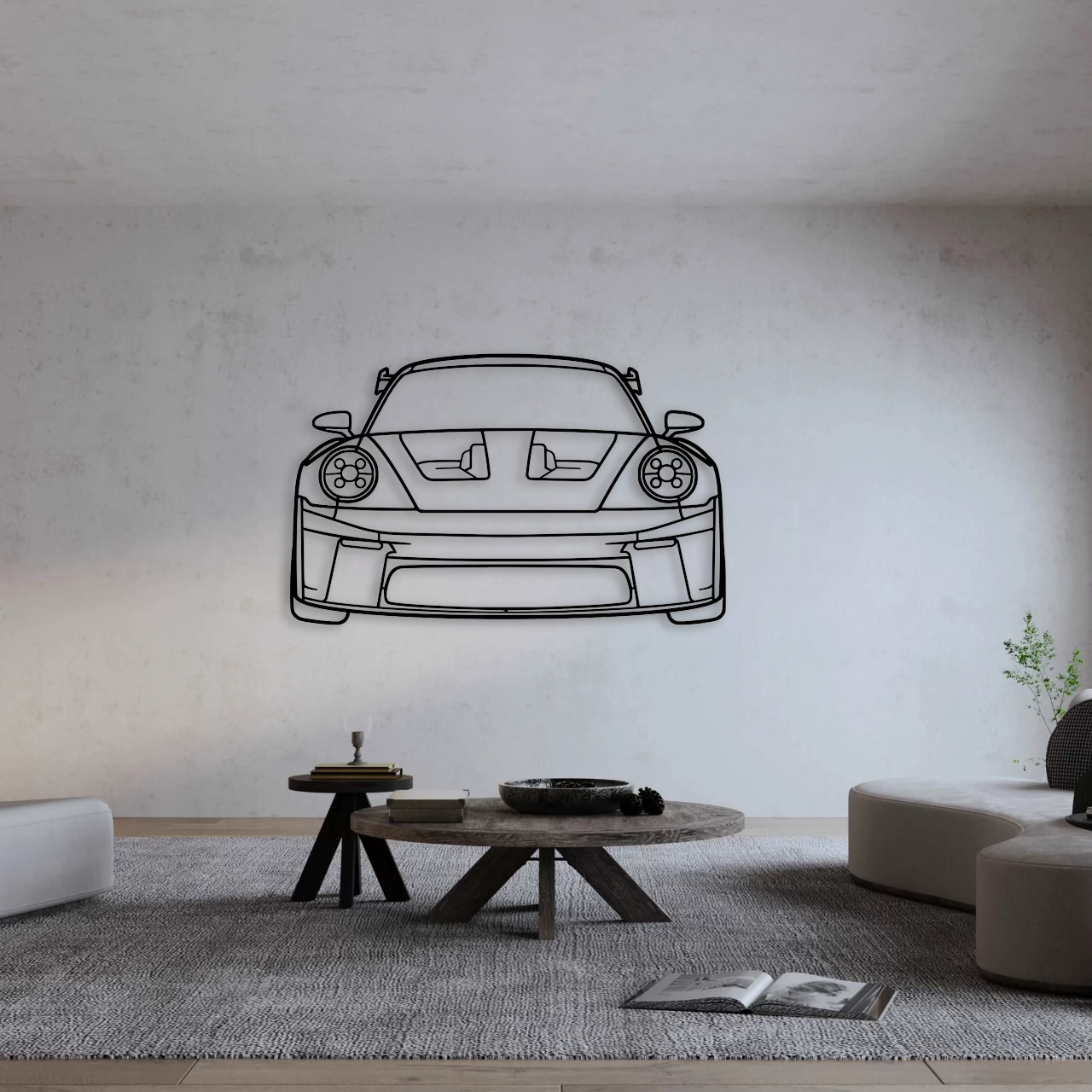 Porsche 911 (992) GT3 RS Front Metal Wall Art - DopeCars