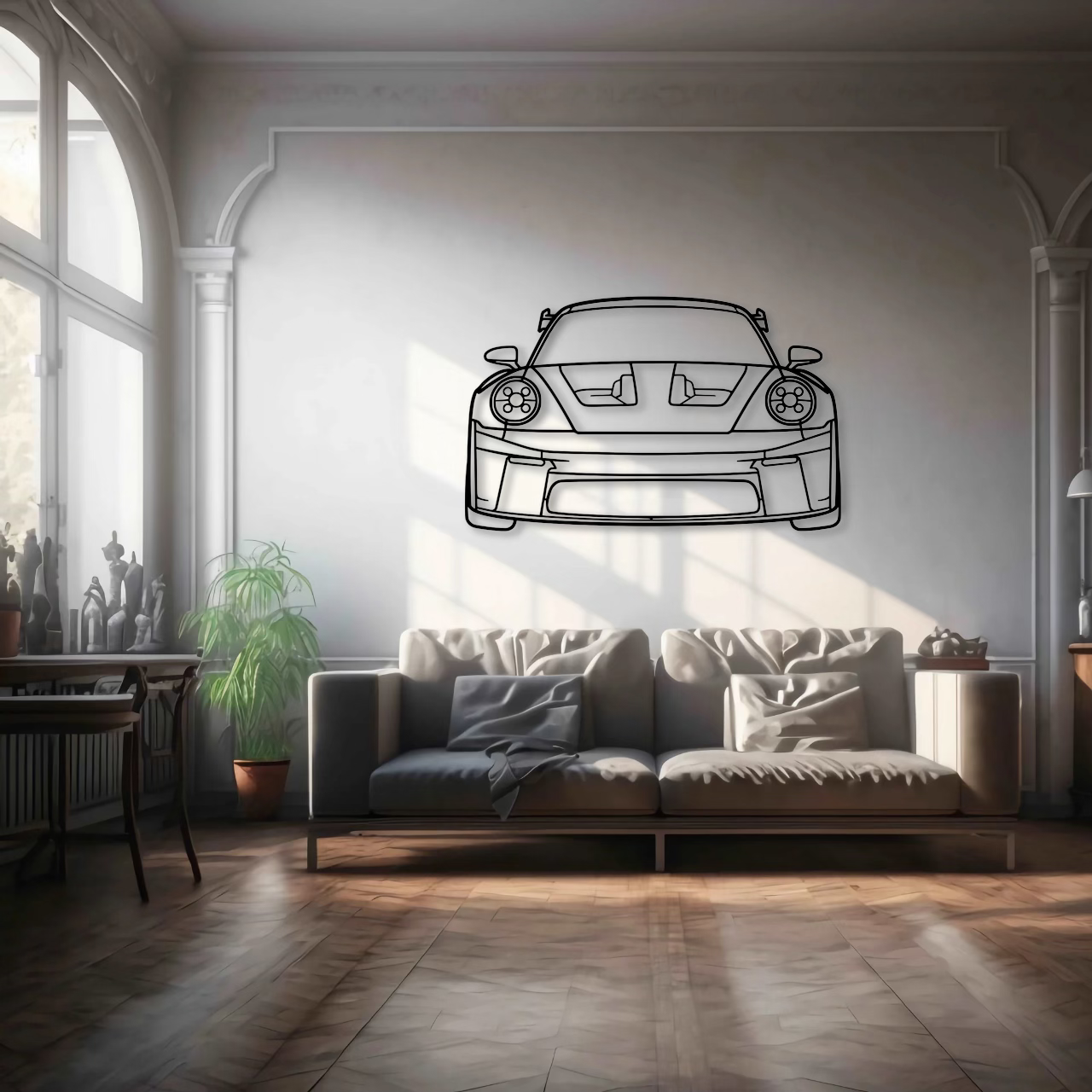 Porsche 911 (992) GT3 RS Front Metal Wall Art - DopeCars