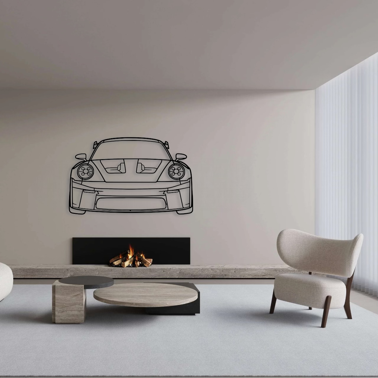 Porsche 911 (992) GT3 RS Front Metal Wall Art - DopeCars