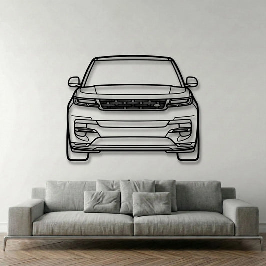 Range Rover Sport Front View 2025 Metal Wall Art