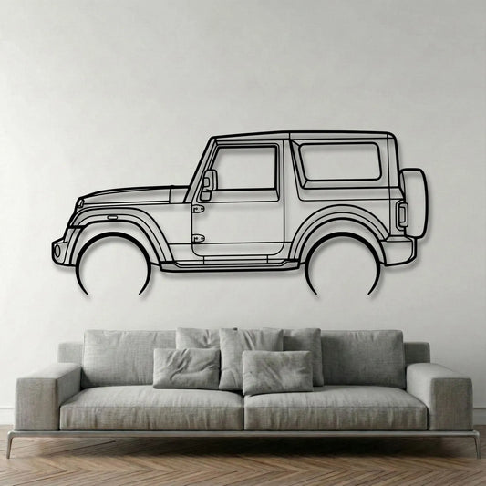 Mahindra Thar 3 Door Metal Wall Art